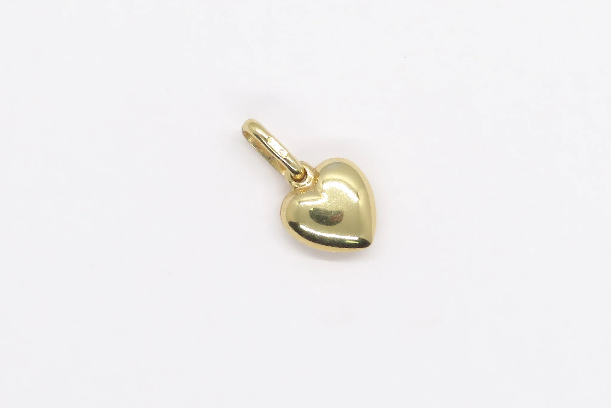 10k Yellow Gold Puffy Heart Charm - Image 3